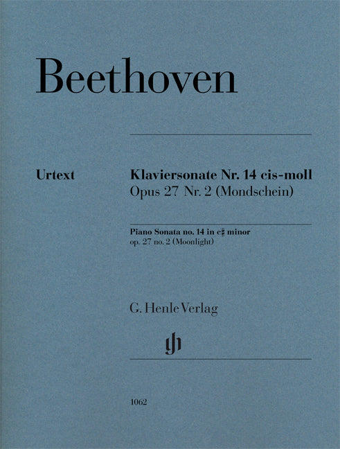 ベートーヴェン／ピアノ・ソナタ 第14番 嬰ハ短調「月光」 op.27-2 (原典版/ヘンレ社)《輸入ピアノ楽譜》の画像