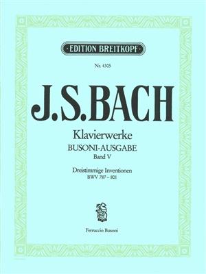 J.S.バッハ／3声のインヴェンション BWV 787-801(ブゾーニ編)《輸入ピアノ楽譜》の画像