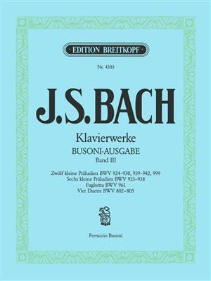 J.S.バッハ／プレリュード・フゲッタ・デュエット(ブゾーニ編)《輸入ピアノ楽譜》の画像