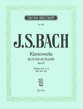 J.S.バッハ／パルティータ・第2巻・BWV828-830(ブゾーニ編)《輸入ピアノ楽譜》の画像