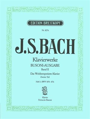 J.S.バッハ／平均律クラヴィーア曲集第2巻/1・BWV870-876(ブゾーニ編)《輸入ピアノ楽譜》の画像