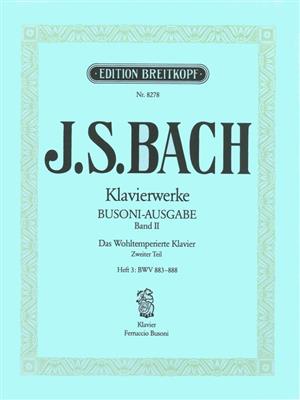 J.S.バッハ／平均律クラヴィーア曲集第2巻/3・BWV883-888(ブゾーニ編)《輸入ピアノ楽譜》の画像