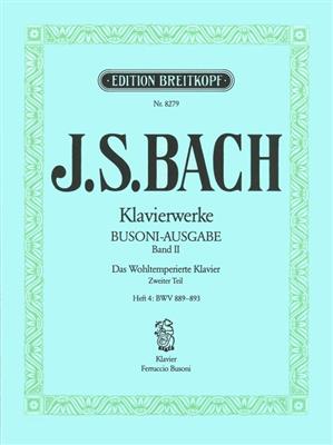J.S.バッハ／平均律クラヴィーア曲集第2巻/4・BWV889-893(ブゾーニ編)《輸入ピアノ楽譜》の画像