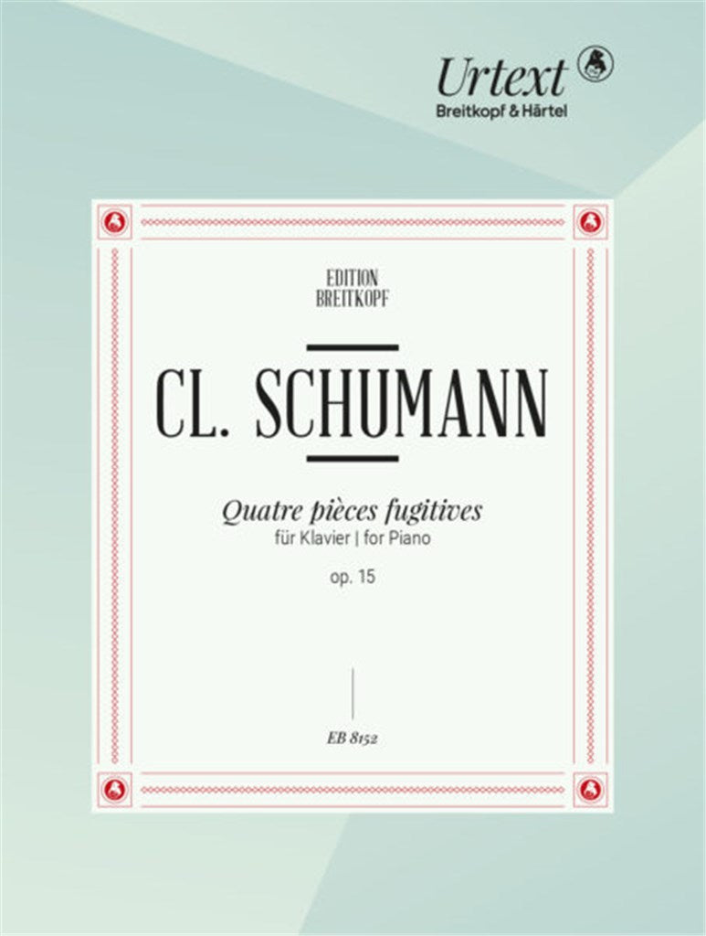 クララ・シューマン／4つの束の間の小品 op.15《輸入ピアノ楽譜》※出版社都合により、納期にお時間をいただく場合がございますの画像