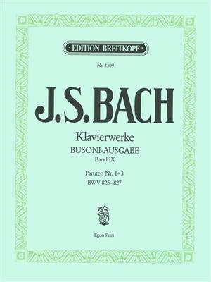 J.S.バッハ／パルティータ・第1番 第3番・BWV825-827(ブゾーニ編)《輸入ピアノ楽譜》の画像
