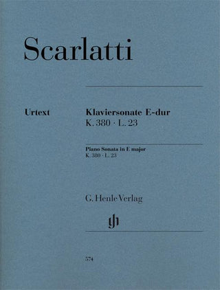 スカルラッティ／ピアノ・ソナタ ホ長調 K.380， L. 23 (原典版/ヘンレ社)《輸入ピアノ楽譜》の画像