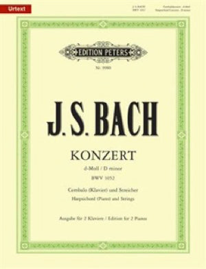 J.S.バッハ／チェンバロ協奏曲 第1番 ニ短調 BWV 1052（2台ピアノ）(ペータース出版)《輸入ピアノ楽譜》の画像