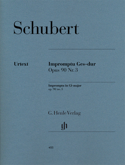 シューベルト／即興曲 変ト長調 op.90-3 D899 (原典版/ヘンレ社)《輸入ピアノ楽譜》の画像