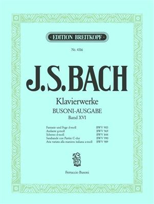 J.S.バッハ／幻想曲とフーガ BWV 905、アンダンテ BWV 969、スケルツォ BWV 844、他(ブゾーニ編)《輸入ピアノ楽譜》の画像