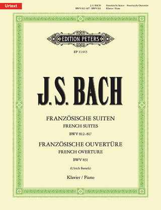 バッハ／フランス組曲 BWV 812-817とフランス風序曲 BWV 831《輸入ピアノ楽譜》（ペータース出版）の画像