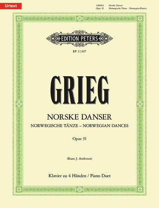 グリーグ／ノルウェー舞曲 作品35(ピアノ連弾)《輸入ピアノ楽譜》（ペータース出版）の画像