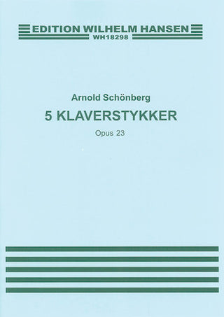 アルノルト・シェーンベルク／5つのピアノ小品・作品23《輸入ピアノ楽譜》