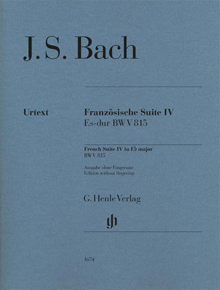バッハ／フランス組曲 第4番 変ホ長調 BWV 815【指番号なし】(原典版/ヘンレ社)《輸入ピアノ楽譜》
