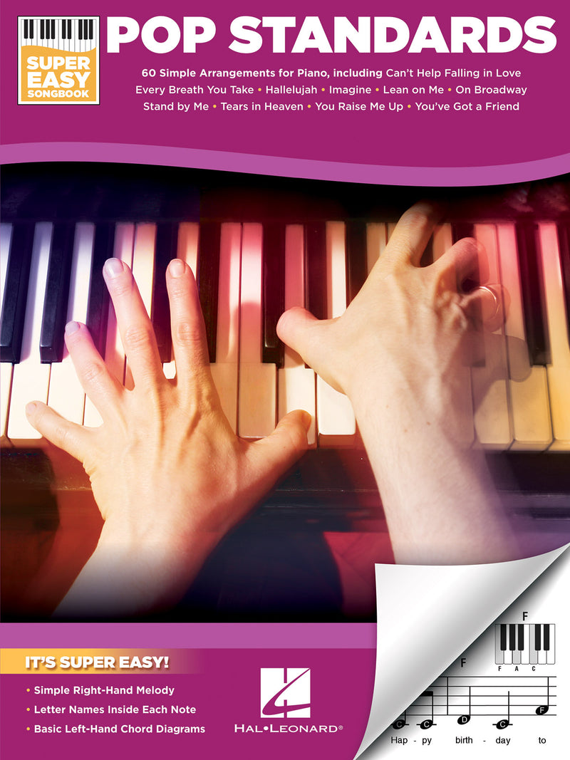 超簡単な名盤ポップス（60曲収録）《輸入ピアノ楽譜》の画像