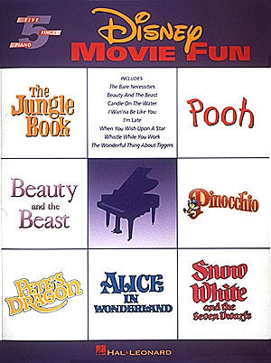 ディズニー映画ファン(5本指シリーズ、初級ピアノ)《輸入ピアノ楽譜》の画像