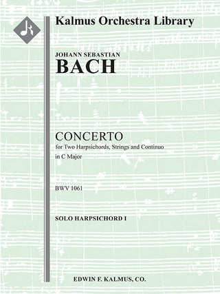 バッハ／2台のチェンバロのための協奏曲 ハ長調 BWV 1061（第1チェンバロパート譜）（バッハ協会版）《輸入チェンバロ楽譜》
