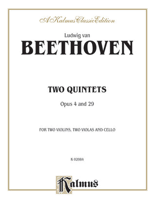 ベートーヴェン／2つの弦楽五重奏曲 op.4・op.29《輸入弦楽五重奏楽譜》
