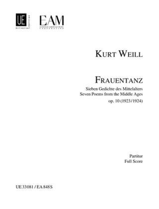 K.ヴァイル／女性の踊り op.10 (1923/24)・中世からの7つの詩《輸入ヴォーカルスコア》の画像