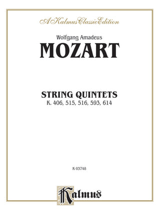 モーツァルト／弦楽五重奏曲集（K.406， 515， 516， 593， 614）《輸入弦楽五重奏楽譜》