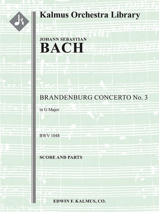 バッハ／ブランデンブルク協奏曲 第3番 ト長調 BWV 1048（バッハ協会版）《輸入オーケストラ楽譜》