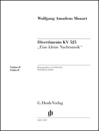 モーツァルト／アイネ・クライネ・ナハトムジーク K.525(パート譜・ヴァイオリン2)(原典版/ヘンレ社)《輸入弦楽四重奏楽譜》の画像