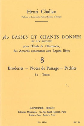 シャラン／380の和声課題集・バス課題とソプラノ課題・8A:問題《輸入理論書》の画像