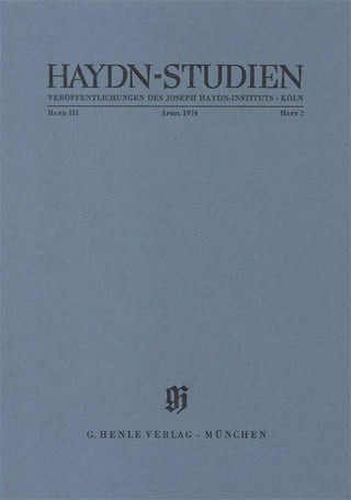 ハイドン／ハイドン研究 1974年4月号(ヘンレ社)