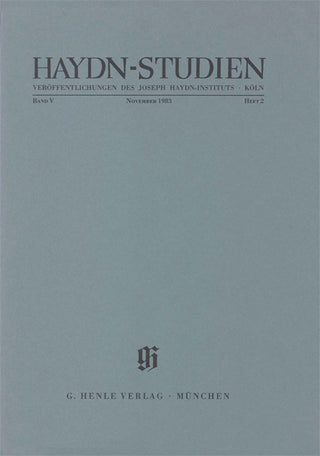 ハイドン／ハイドン研究 1983年11月号（ヘンレ社）
