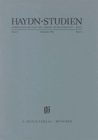 ハイドン／ハイドン研究 1984年12月号（ヘンレ社）