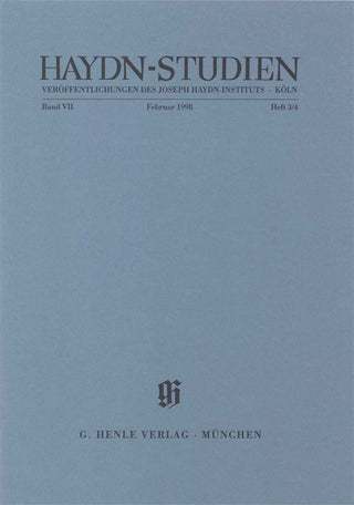 ハイドン／ハイドン研究 1998年2月号（ヘンレ社）