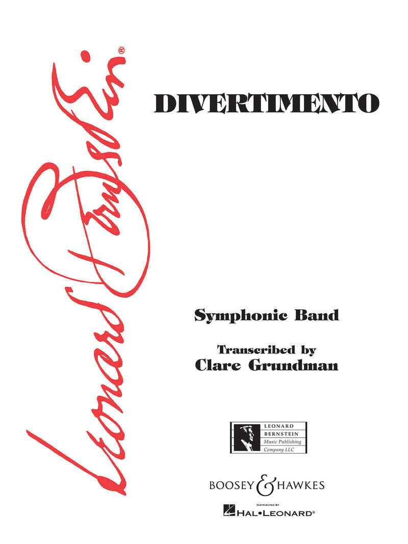 《吹奏楽譜》ディヴェルティメント(Divertimento) バーンスタイン(Bernstein)【輸入】の画像