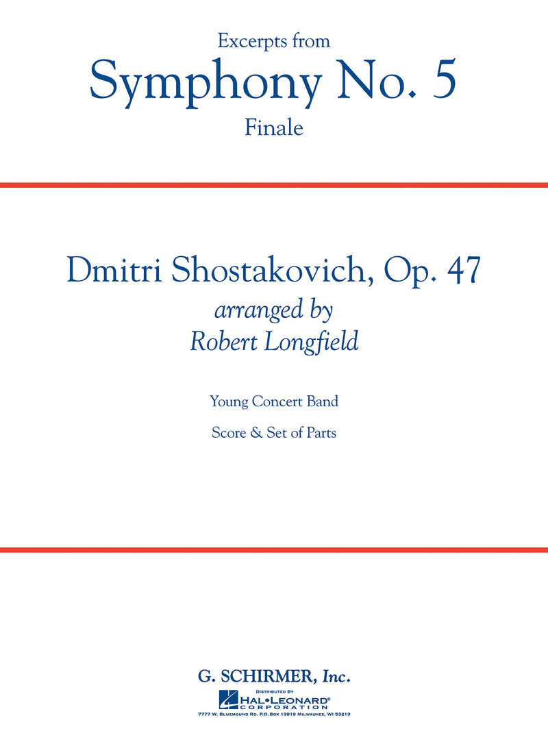 《吹奏楽譜》交響曲第5番フィナーレ(抜粋)(Symphony No.5-Finale) ショスタコーヴィチ(Shostakovich)【輸入】の画像