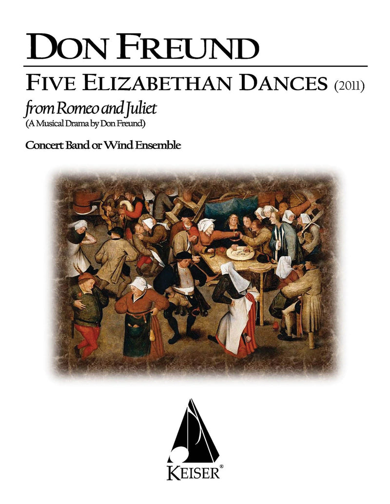 《吹奏楽譜》5つのエリザベス王朝時代の舞曲集(バレエ『ロメオとジュリエット』より)(オンデマンド出版)(Five Elizabethan Dances) フロイント(Freund)【輸入】の画像