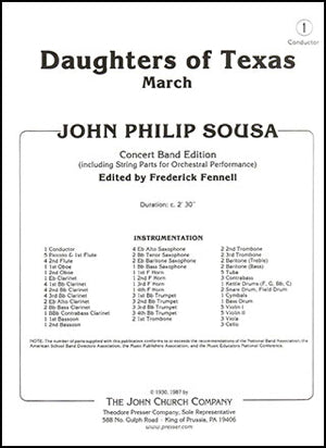 テキサスの娘たち(フェネル改訂版) (スーザ) 吹奏楽譜の画像