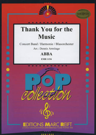 サンキュー・フォー・ザ・ミュージック(ABBA) 吹奏楽譜の画像