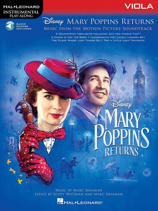 「メリー・ポピンズ・リターンズ」ヴィオラ編(ディズニー映画より)(インストゥルメンタル・プレイ・アロング・シリーズ)【オーディオ・オンライン・アクセスコード付】《輸入ヴィオラ楽譜》の画像