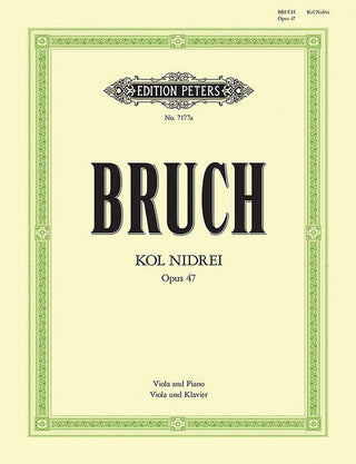 ブルッフ／コル・ニドライ(ヴィオラとピアノ)《輸入ヴィオラ楽譜》（ペータース出版）の画像
