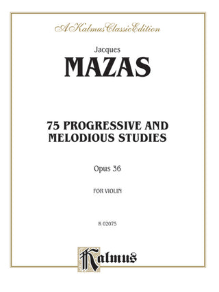 マザス／75の旋律的練習曲 op.36《輸入ヴァイオリン楽譜》