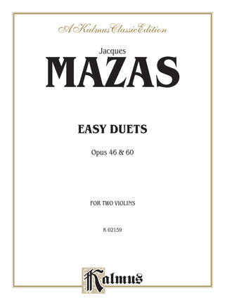 マザス／12のやさしい二重奏曲 op.46・60《輸入ヴァイオリン楽譜》