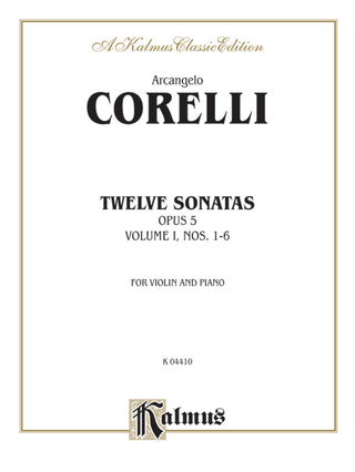 コレッリ／12のソナタ op.5 第1巻（第1 6番）《輸入ヴァイオリン楽譜》