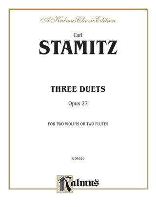 スターミッツ／3つの二重奏曲 op.27《輸入ヴァイオリン楽譜》