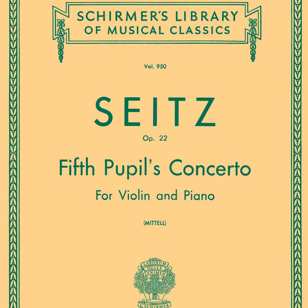 F.ザイツ／学生のためのヴァイオリン協奏曲 第5番 ニ長調 op.22《輸入