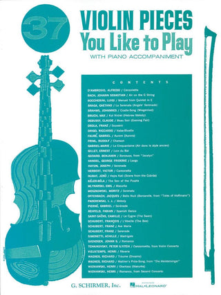 37のあなたの好きなヴァイオリン曲(Bach，Faure，他全37曲)《輸入ヴァイオリン楽譜》の画像