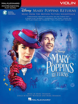 「メリー・ポピンズ・リターンズ」ヴァイオリン編(ディズニー映画より)(インストゥルメンタル・プレイ・アロング・シリーズ)【オーディオ・オンライン・アクセスコード付】《輸入ヴァイオリン楽譜》の画像