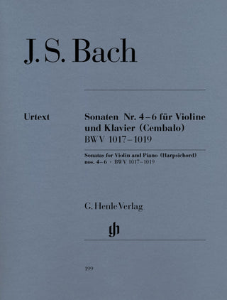 ヴァイオリンとピアノ(チェンバロ)のためのソナタ集 Nos. 4-6 BWV 1017-1019 (原典版/ヘンレ社)《輸入ヴァイオリン楽譜》の画像