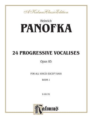 パノフカ／24の漸進的なヴォカリーズ op. 85 第1巻《輸入声楽楽譜》