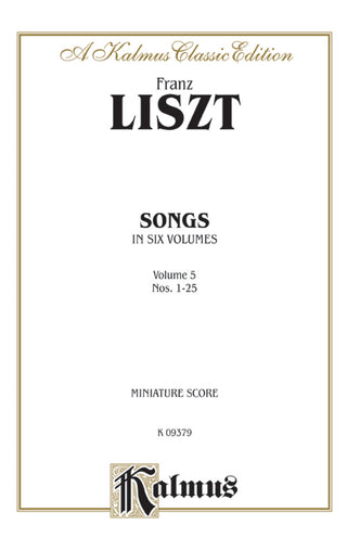 リスト／歌曲集 第5巻《輸入声楽楽譜》
