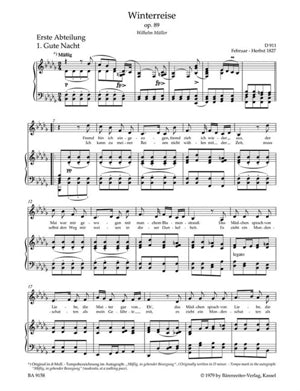 シューベルト／冬の旅 op.89 D911（低声用）《輸入声楽，合唱譜》の画像