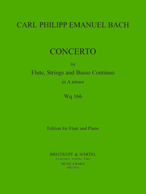 C.P.E.バッハ／フルート協奏曲・イ短調・Wq.166《輸入フルート楽譜》の画像