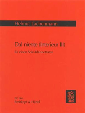 ダル・ニエンテ／ヘルムート・ラッヘンマン (クラリネット)《輸入クラリネット楽譜》の画像